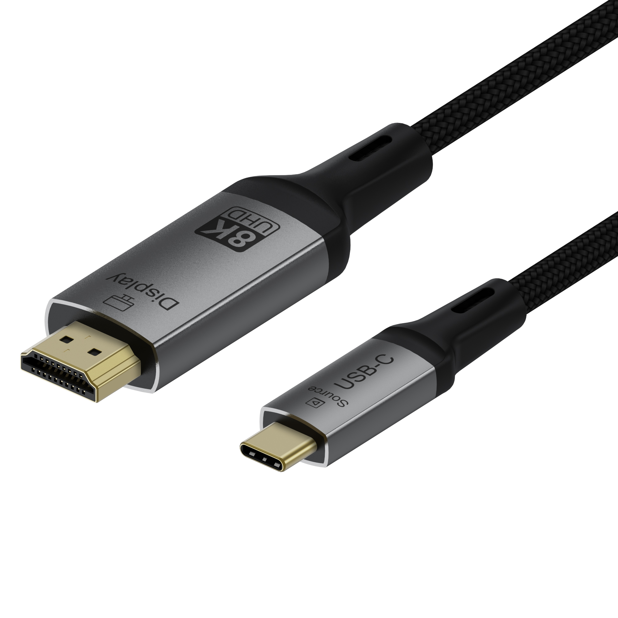 USB-C to HDMI 2.1 Cable ,This USB C to HDMI cable connects your usb-c phone or laptop to the TV, monitor, projector and other display devices with HDMI port. Support eARC for more advanced audio, you